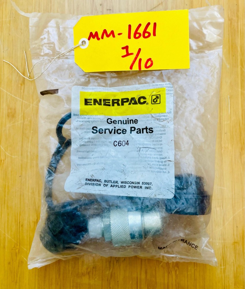 Enerpac C604 Hydraulic Quick Coupler (Male-Female) Set 700 Bar/10,000 PSI #New