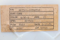 M27500-20TG2T14 20/2 Shielded Tinned Copper ETFE Jacketed Wire, 50 Feet