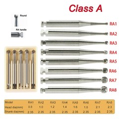 5-50pcs Dental Bur Round Latch Carbide RA Fit Low Speed Contra Angle Handpiece