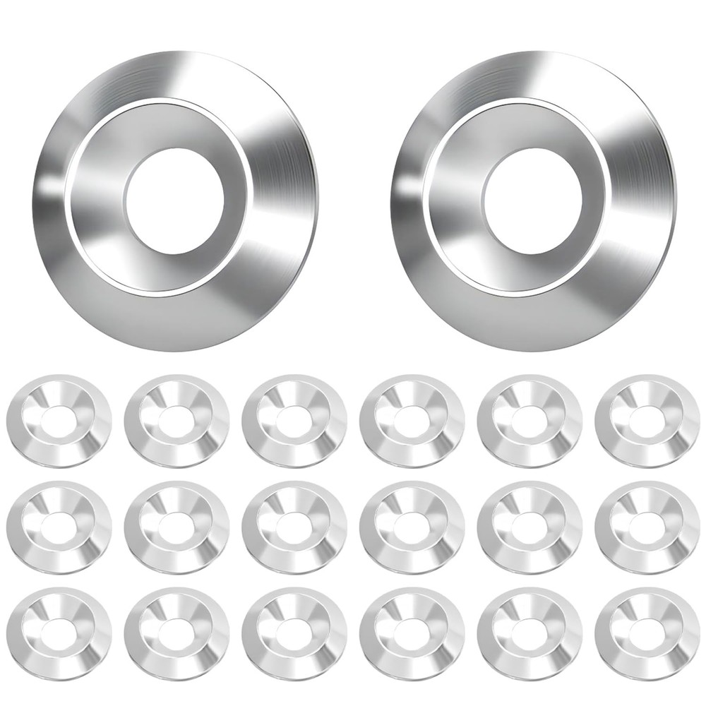 Qrity 20 Pcs Finish Washers, M6x18mm Solid Stainless Steel Countersunk Washer…