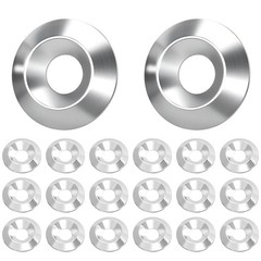 Qrity 20 Pcs Finish Washers, M6x18mm Solid Stainless Steel Countersunk Washer…