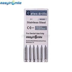 6Pcs Dental Endodontic Gates Drill Glidden 32mm Engine Use Stainless Steel Files