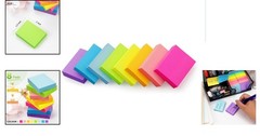 Brightly Colored 1.5×2 Inch Sticky Notes – 8 Pads, 800 Sheets for Reminders