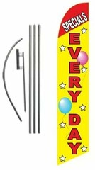SPECIALS EVERYDAY 15ft Feather Banner Swooper Flag Kit – INCLUDES 15FT POLE…