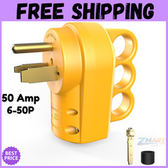 Welder Plug 50 Amp NEMA 6-50P Replacement Male Plug Heavy Duty Yellow ETL Listed