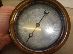 DARLING BROTHERS LIMITED STEAM GAUGE 6-1/2″ STEAMPUNK Old Engine JAS MORRISON