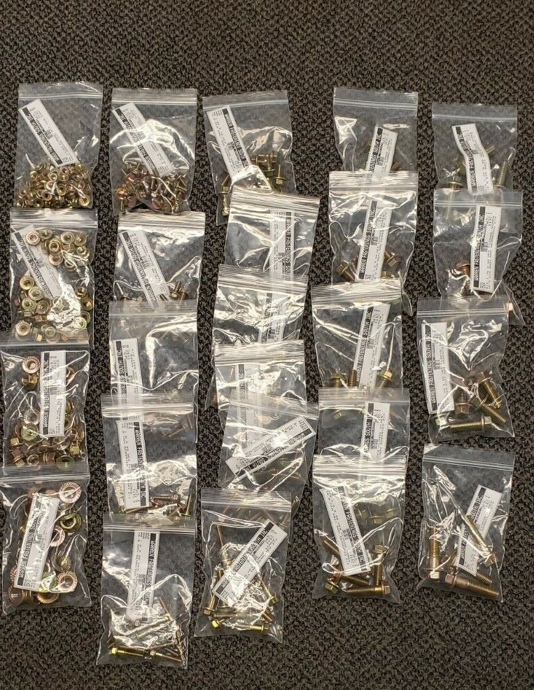428 Piece Class 10.9 Metric Flange Bolt & Flange Nut Yellow Automotive Repair