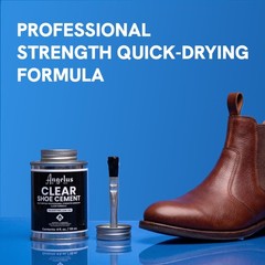 Clear Shoe Cement – 4 oz Professional-Strength Glue Quick Drying Contact Adhe…