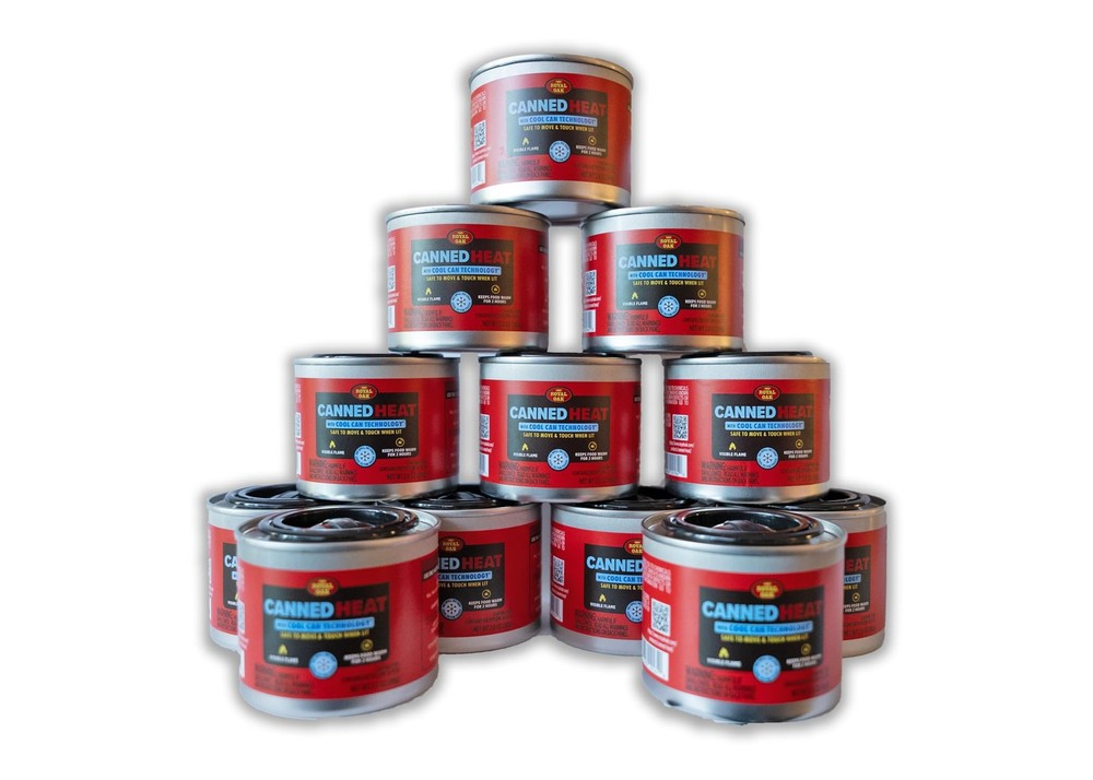 Royal Oak Canned Heat 12 Pack 2 Hour Chafing Fuel, Easy Open, Resealable, Non-Dr