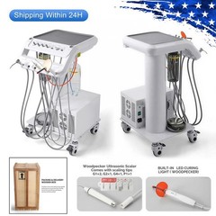Portable Dental Mobile Delivery Unit with Air Compressor Curing Light Scaler