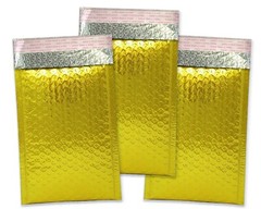 4×8 Honey Pot Gold & Pink Metallic BUBBLE MAILER Combo Padded Business Envelopes