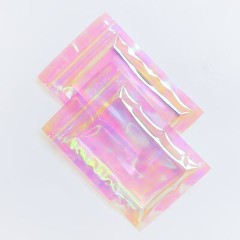QQ Studio 100 Double Sided Clear Holographic Bags with QuickQlick™ Seal for Food