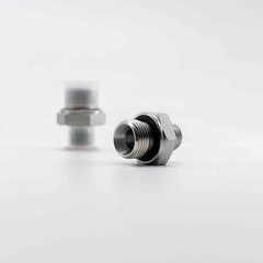 2Pcs 14H to 18ED Fitting Adapters Excavator Hydraulic Hose Pipe Thread Connector