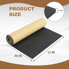 Sponge Neoprene Foam Sheet with Adhesive – 12″x59″x1/16″ High-Density