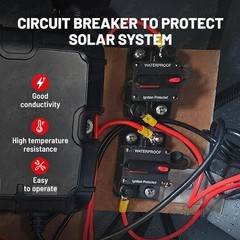 RED WOLF 60 Amp Circuit Breaker W/Ring Terminal 6 Gauge Connector Manual Reset S