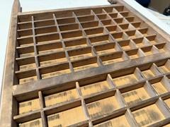 Ludlow Vintage Letterpress Printer Drawer Tray 27 X 16”-98 Spaces