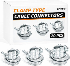 20 Packs 1/2″ 3/4″ 1” Cable Connectors Compatible with Romex, Zinc Alloy Wire