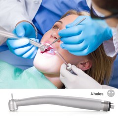 Dental LED Fiber Optic High Speed Handpiece /FG Polishing Burs White/Green Stone