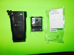 Motorola APX6000 Radio Leather Carry Case & Swivel Belt Loop PMLN5657B Free S/H