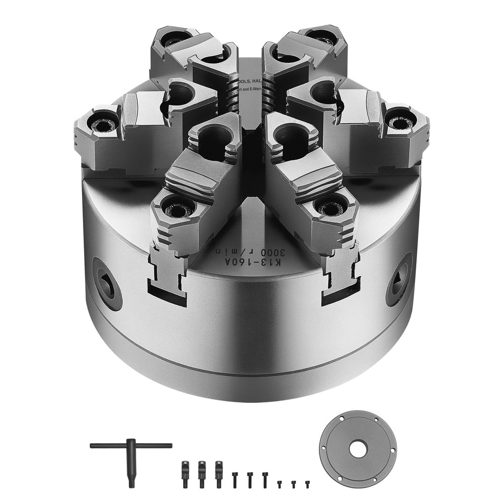 Uimoso 6-Inch 6-Jaw Lathe Chuck with D1-4 Cam Lock Back Plate