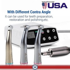 NSK Style Dental Slow Low Speed Handpiece Contra Angle Straight Air Motor 2/4H