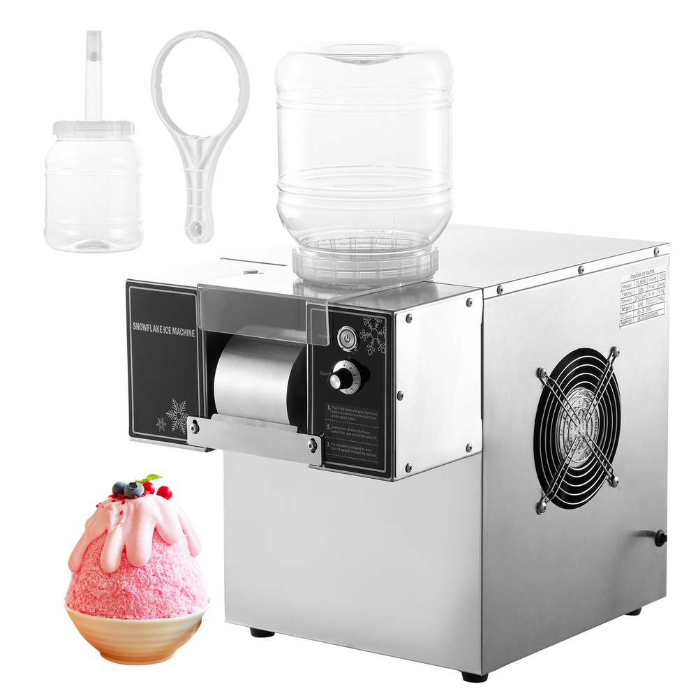 Commercial Snowflake Machine Ice Shaver Snow Cone Shaving Maker Adjustable Speed