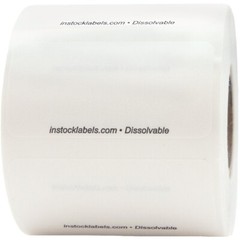 Dissolvable Blank Shelf Life Labels 1 x 2 Inch 500 Adhesive Stickers
