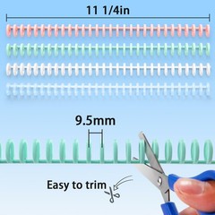 Comb Binding Spines Easy to Open Close Adding Pages for Binding Machine 1/2 I…