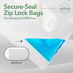 3 Gallon Heavy Duty Plastic Storage Bags – 15 Count Jumbo Zip Bags