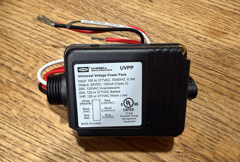Hubbell UVPP Universal Voltage Power Pack, 100-277VAC, 50/60Hz, 6.5W