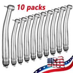 10X DENTAL High Speed Handpiece Metal Air Turbine Push Button 4 Holes NSK Style