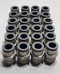 Lot of 24 Legris 3/8” Push to Connect Reducer Straight NPT 1/2” Fittings