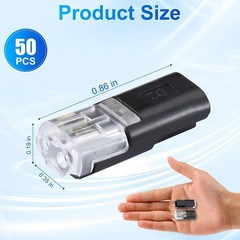 50Pcs Low Voltage Wire Connectors, Double Wire Plug in Connector