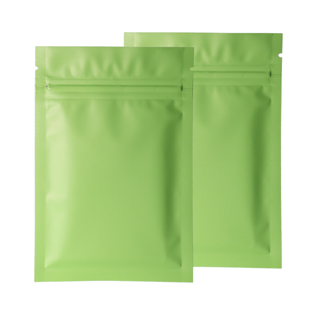 Different Sizes for 100 Flat Double-Sided Green Mylar QuickQlick™ Bags