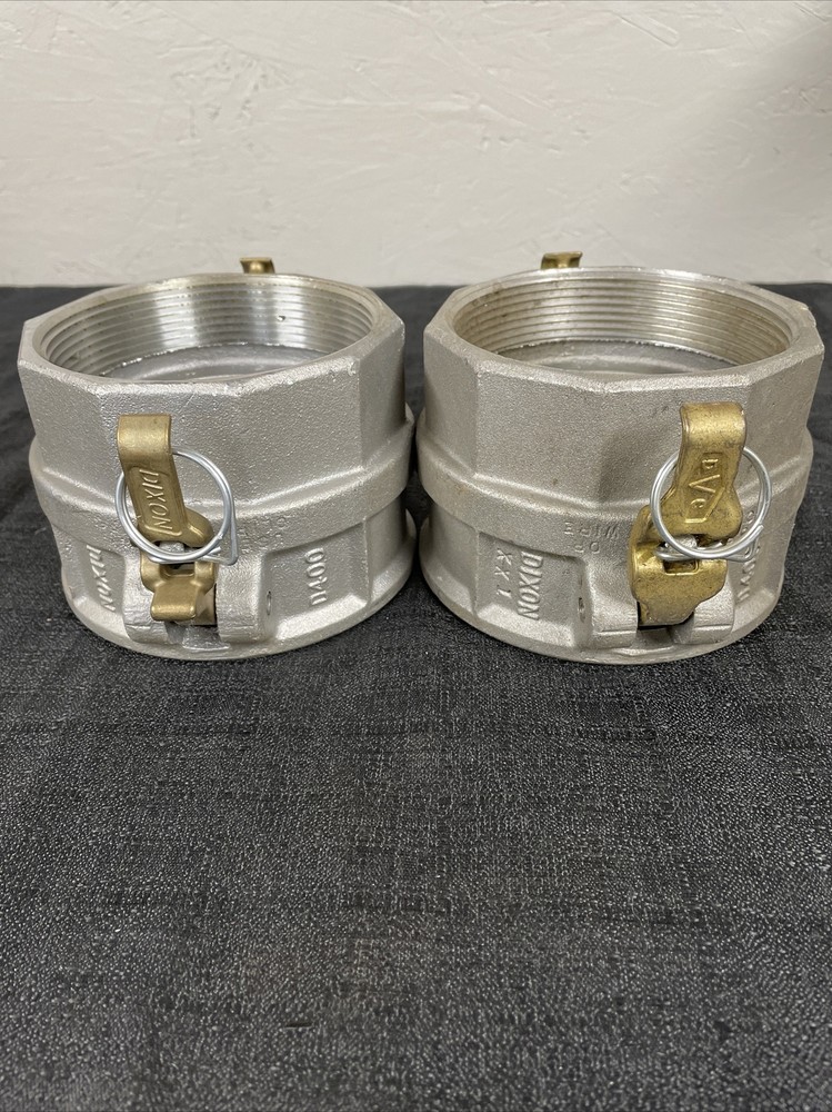 Lot Of 2 Dixon D400 Aluminum￼ 4″ Cam & Groove Lock Female Coupler Locking