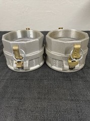 Lot Of 2 Dixon D400 Aluminum￼ 4″ Cam & Groove Lock Female Coupler Locking