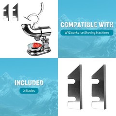 4 pack Replacement blades for ice shaver. (Ice shaver uses two blades at once.)