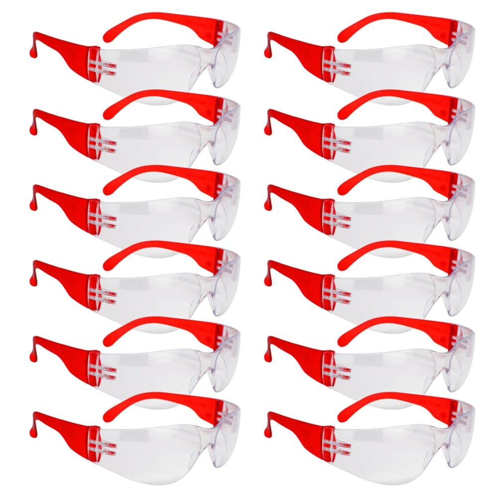 BISON LIFE Clear Lens Color Temple Safety Glasses | One Size, Adult, Youth, C…