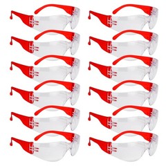 BISON LIFE Clear Lens Color Temple Safety Glasses | One Size, Adult, Youth, C…
