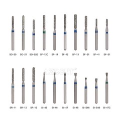 AZDENT Dental FG Diamond Burs Fit For High Speed Handpiece Friction Grip 1.6mm