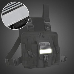 Radio Chest Harness with Reflective Strips Shoulder Holster Radio Vest Holder Tw