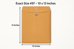 Quality Park 10×13 Kraft Clasp Envelopes #97 Brown 28lb Metal Mailing 10-300