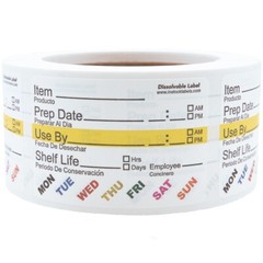 Dissolvable Food Rotation Prep Labels | 2 x 3″ Inch | 500 Pack