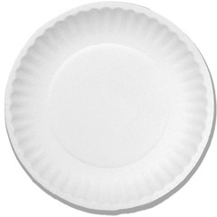 6″ White Uncoated Paper Plates, 1000 per case (10 wrapped packs of 100)