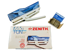 ZENITH 590 Fun Stapler Color Transparent Blue-Finest Quality-Made In Italy