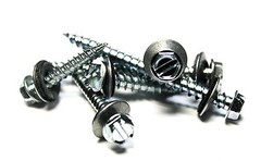 (1000) 10×2 Hex Head Sheet Metal Screws Neoprene Washer (Roofing screws)