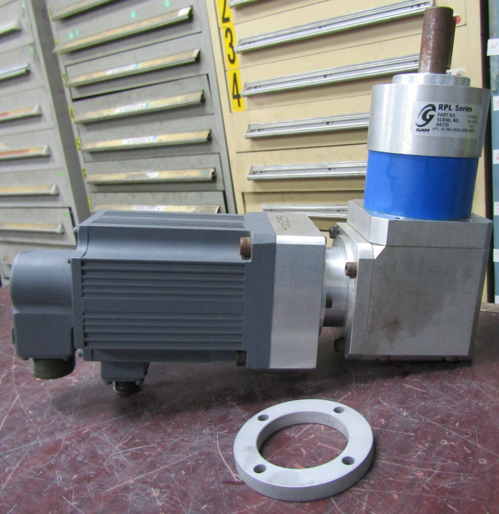 😀 MITSUBISHI 3000 RPM AC SERVOMOTOR 129V 3.6A 600W HA-FF63C-UE W/ RPL GEAR BOX