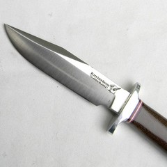 Blackjack USA 1990s Model 2 knife, green micarta, A2 tool steel, orig sheath NIB