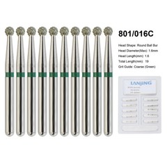 Dental Burs Diamond FG Round End Taper Football Flame Long Round Pear High Speed