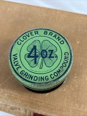 Vintage Clover Brand Grease Compound Grade A and E 4 0z can Norwalk, Connecticut